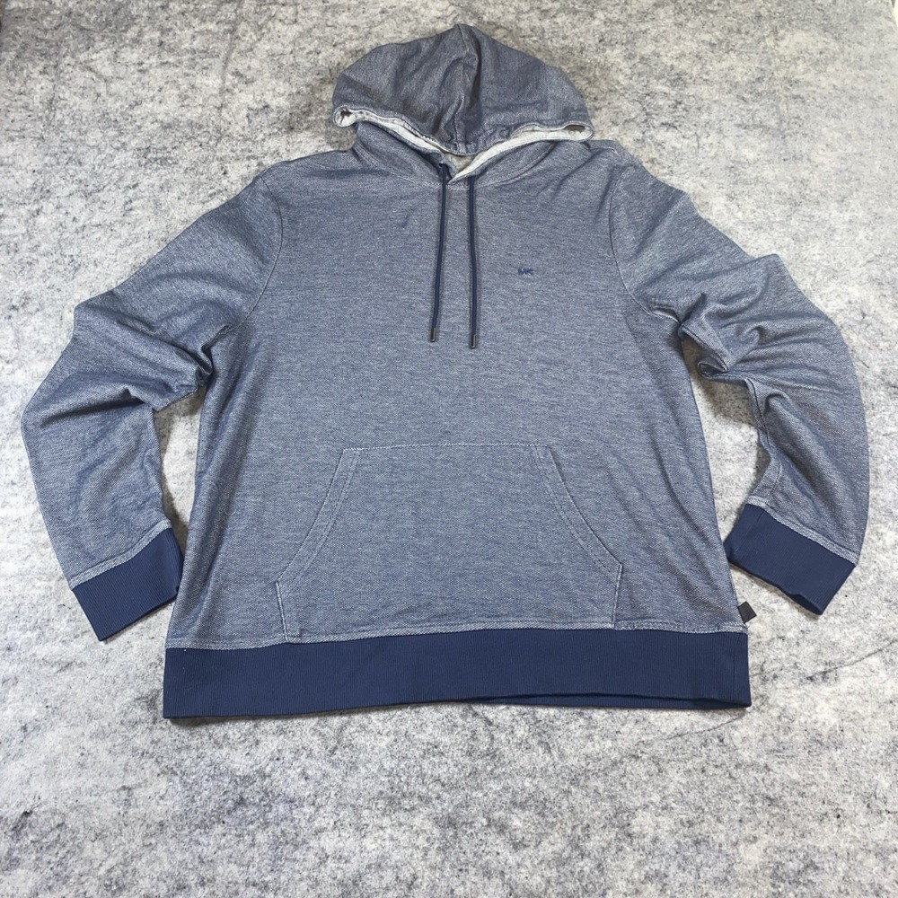 Michael Kors Pullover Hoodie Men's XL Blue & White Drawstring Soft Casual Pocket